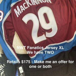 Fanatics Burgundy and Blue Hockey Jersey